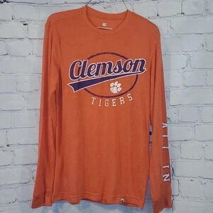 Mens Colosseum Clemson Orange All In Long-Sleeved Shirt Size S